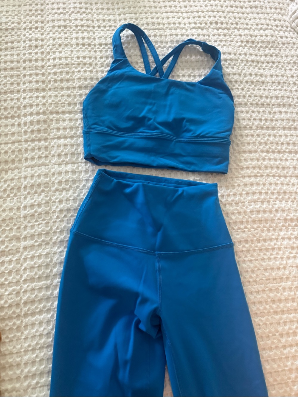 lululemon athletica Bright Blue Active Top and 25” leggings